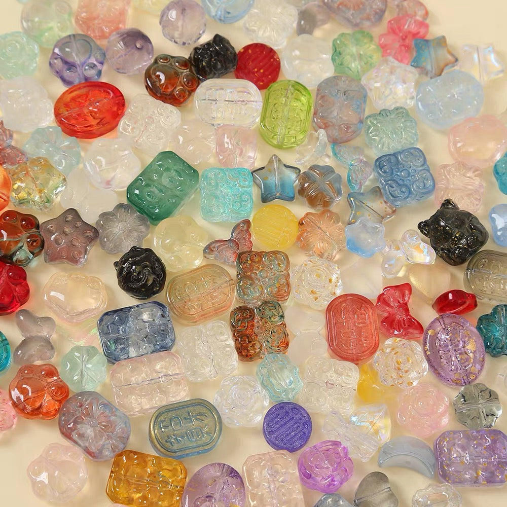 Shaped Glass Beads Lucky Boxs-Crazy shop