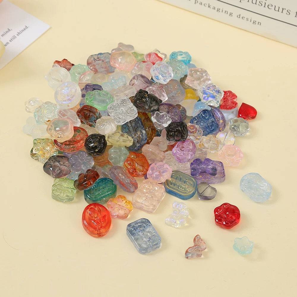 Shaped Glass Beads Lucky Boxs-Lia shop