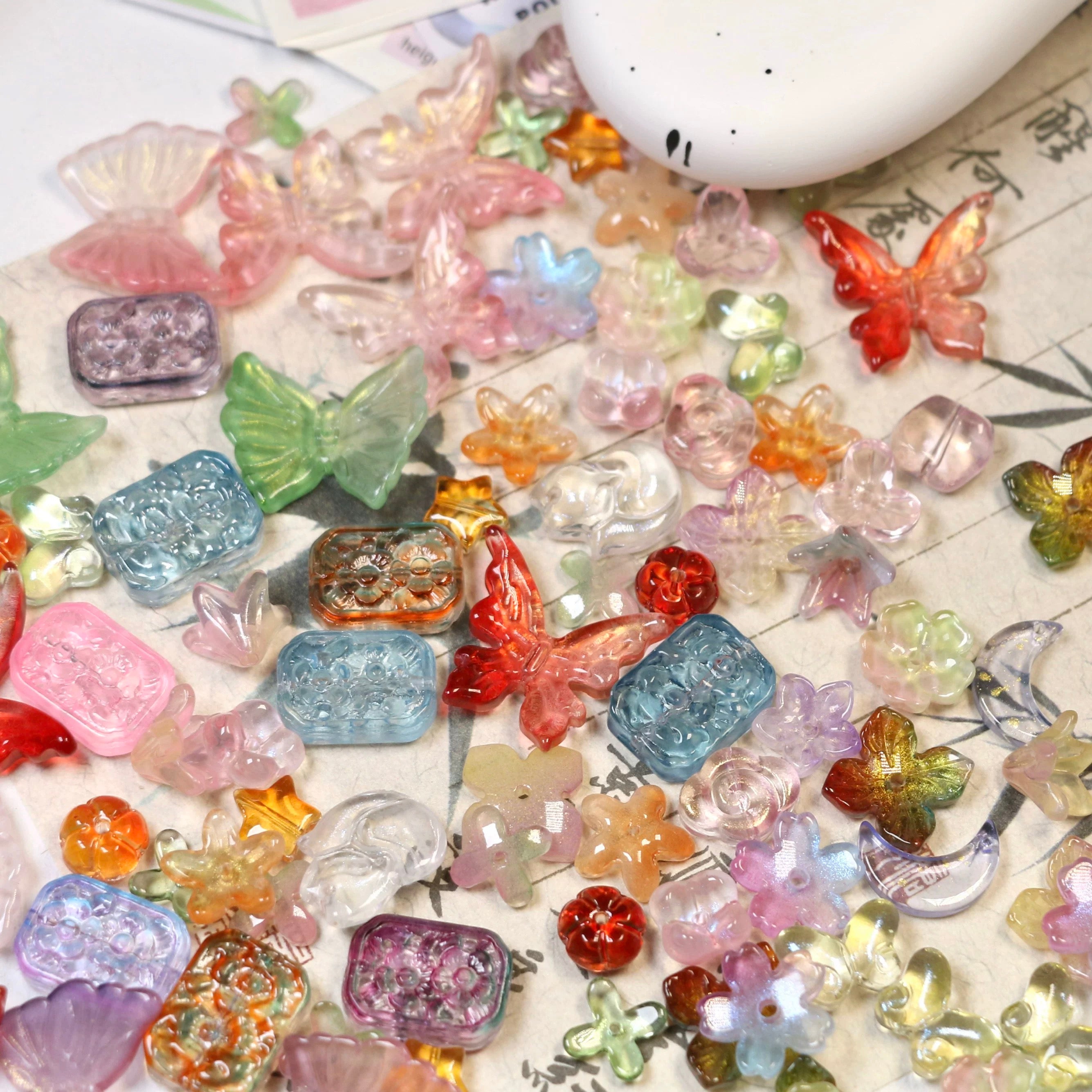 Shaped Glass Beads Lucky Boxs-Crazy shop